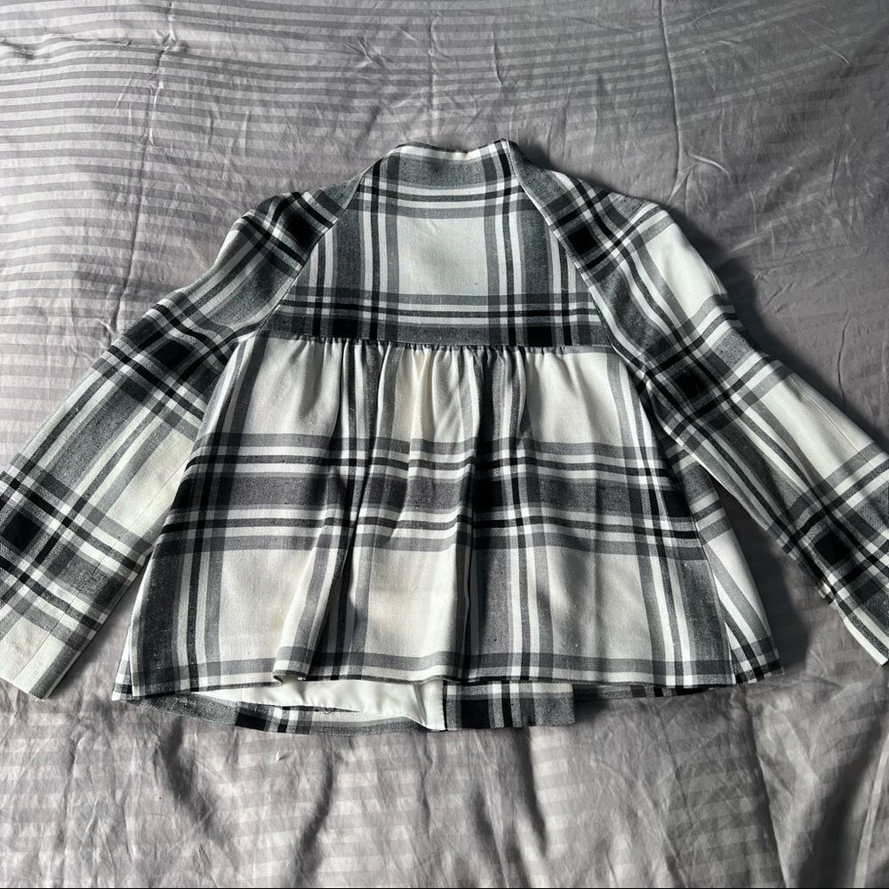 Zara plaid tartan double breasted jacket - Picture 3 of 16